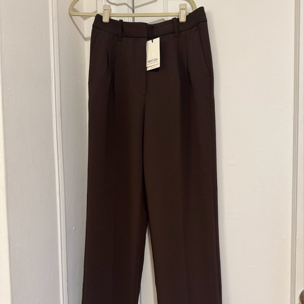 Aritzia: The Effortless Pant - Crepette (size 6 regular, mocha brown) - w. tags